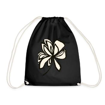 Floral simplicity - timeless design - Drawstring Bag - black - Front