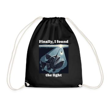 Anglerfish Found The Light Angler Fish - Sac de sport léger - noir - Devant