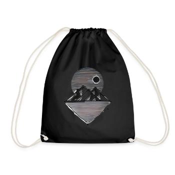 Mountains - Hiking Edition - Drawstring Bag - black - Front