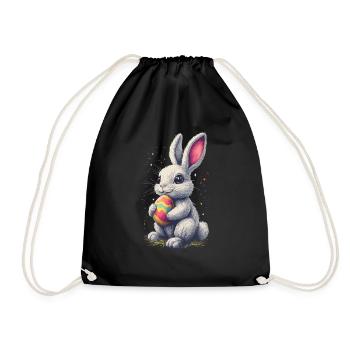 Easter Bunny Vintage - Drawstring Bag - black - Front