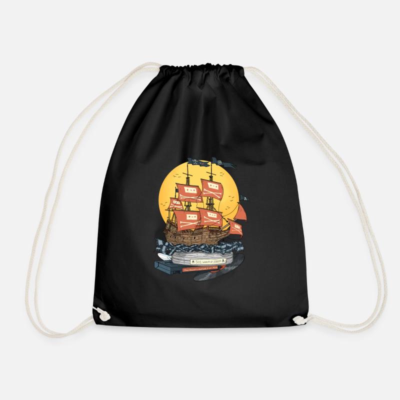 Online piracy - Drawstring Bag - black