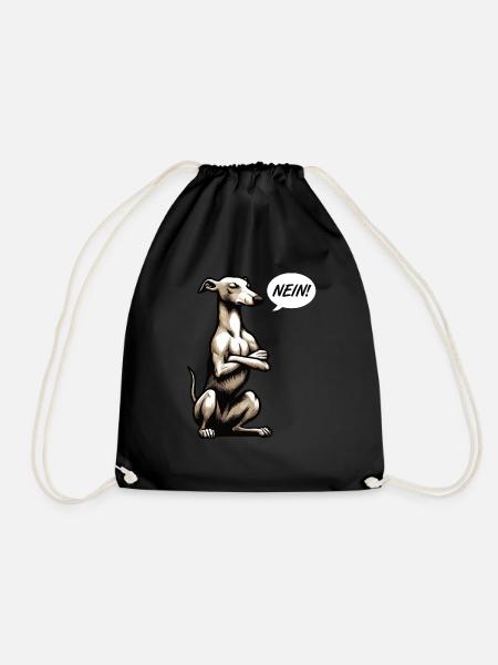 Nein Whippet Windhund Whippets Windhundbesitzer - Turnbeutel - Schwarz