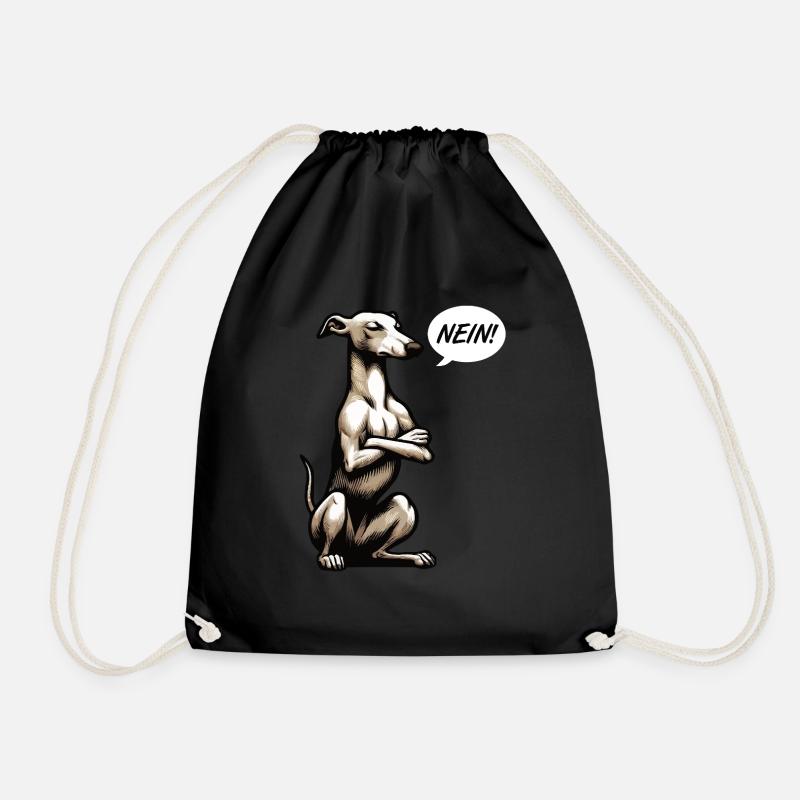 Nein Whippet Windhund Whippets Windhundbesitzer - Turnbeutel - Schwarz