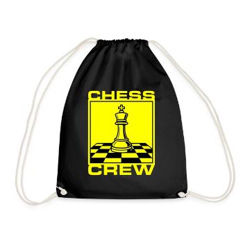 Schach Crew Verein - Turnbeutel - Schwarz - Vorne