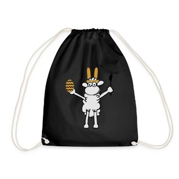 moutons de Pâques - Sac de sport léger - noir - Devant