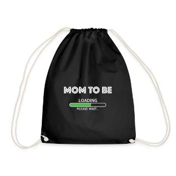 Chargement maman | Bébé à bord, Enfant, Fête - Sac de sport léger - noir - Devant
