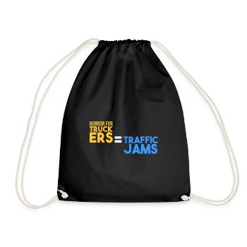 Horror for truckers: traffic jams - Drawstring Bag - black - Front