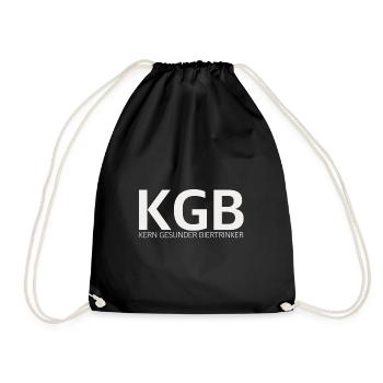 Kerzgesunder Biertrinker | Bier, grillen, Party - Turnbeutel - Schwarz - Vorne