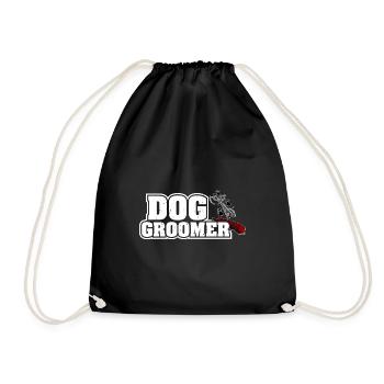 Groomer Hunde Spruch Hundepflege Geschenk Hunde - Turnbeutel - Schwarz - Vorne
