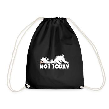 Not today - Tired and lazy - Lama - Drawstring Bag - black - Front