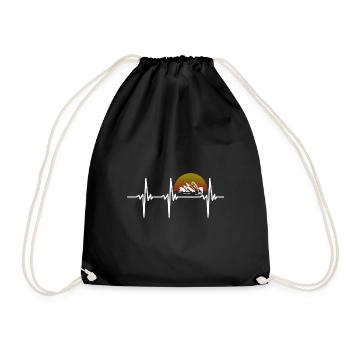 Heartbeat for Australia - Fifth Continent - Drawstring Bag - black - Front