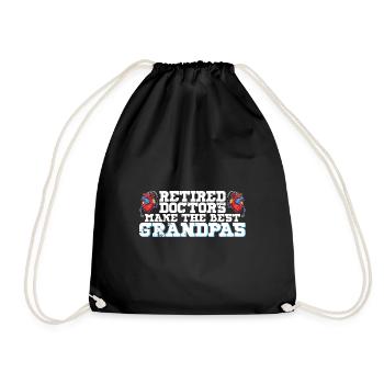 hospital cardiology profession trainer saying - Drawstring Bag - black - Front