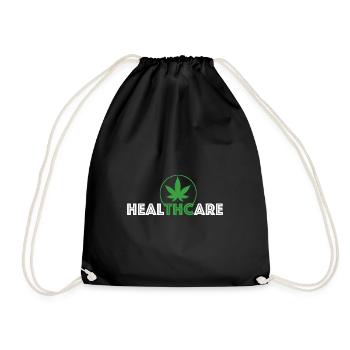 Healthcare | Marijuana, THC, Health - Drawstring Bag - black - Front