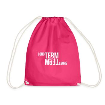 Long-term > Short-term - Drawstring Bag - fuchsia - Front