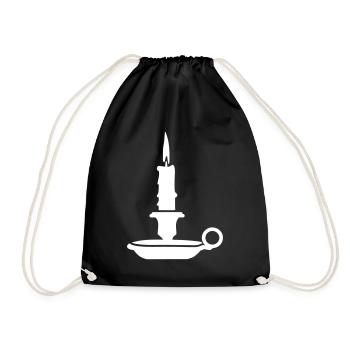 candle - Drawstring Bag - black - Front