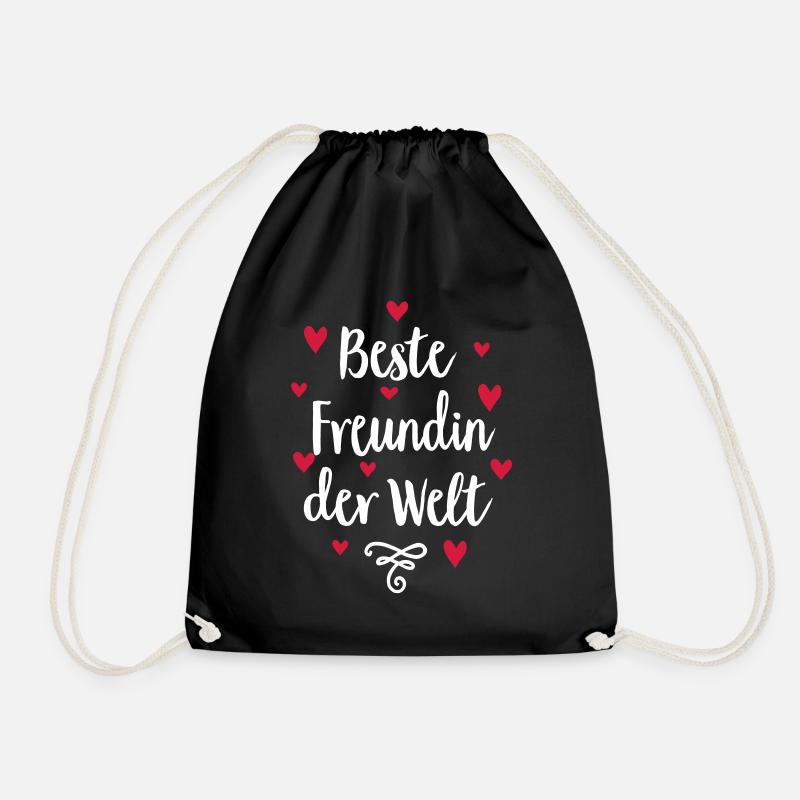 Beste Freundin der Welt - Turnbeutel - Schwarz