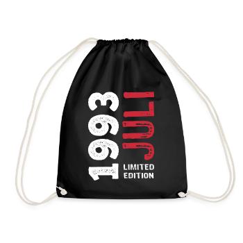 Limited Edition Juli 1993 - Geburtstag - Geschenk - Turnbeutel - Schwarz - Vorne