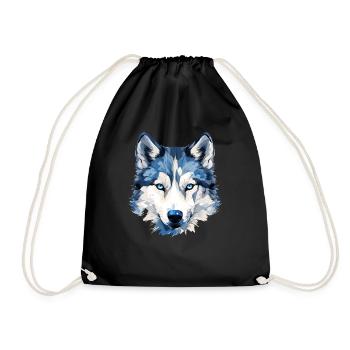 The Blue Husky - Drawstring Bag - black - Front