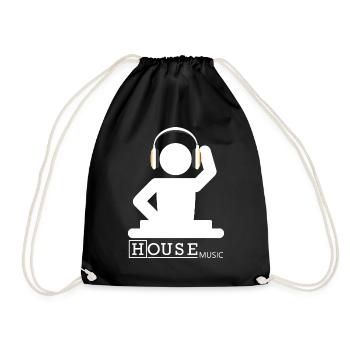 House Music - Turnbeutel - Schwarz - Vorne