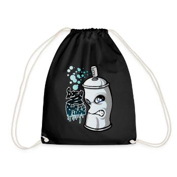 Spray and graffiti - Sac de sport léger - noir - Devant