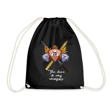Les dés sont mon jeu de stylo et de papier d’arme - Sac de sport léger - noir - Devant
