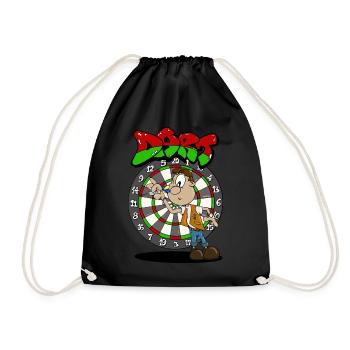 Doppel Triple Bullseye Dartboard Dart Dartspieler - Turnbeutel - Schwarz - Vorne