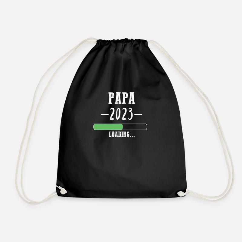 Papa 2023 loading /Du wirst Vater! - Turnbeutel - Schwarz