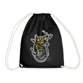 STEAMCATPUNX 01 - Turnbeutel - Schwarz - Vorne