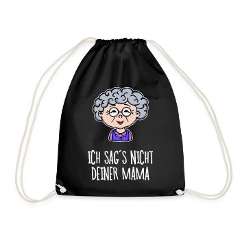 Oma Lustig Statement Großmutter Alte Frau Brille - Turnbeutel - Schwarz - Vorne