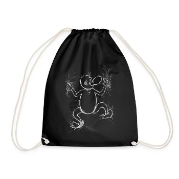 Gros câlin | Tarin homme - Blanc - Sac de sport léger - noir - Devant