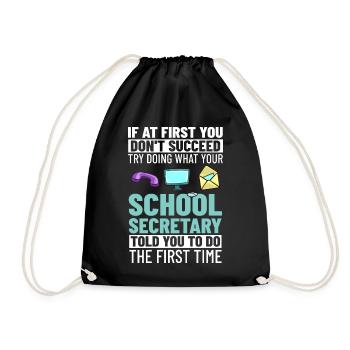 Secrétaire d’école Secrétariat de l’école Bureau du personnel - Sac de sport léger - noir - Devant