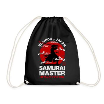 Samurai master series - bushido japan: Black - Drawstring Bag - black - Front