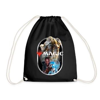 Magic: The Gathering Ajani And Teferi Blue Magic - Drawstring Bag - black - Front