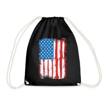 USA Patriotischer Klarinettist - Turnbeutel - Schwarz - Vorne