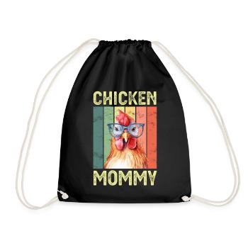 Chicken Chickens - Drawstring Bag - black - Front