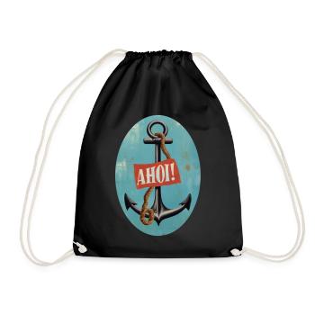 Ahoi - Turnbeutel - Schwarz - Vorne