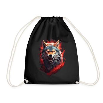 Aura mystique de loup noir - Sac de sport léger - noir - Devant