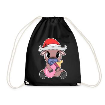 Ochse Baby Weihnachten - Turnbeutel - Schwarz - Vorne