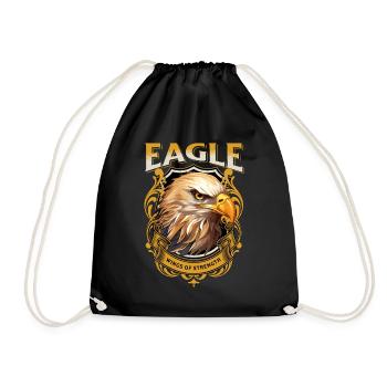 eagle, eagle head, bird of prey, bird of prey, animal, nature - Drawstring Bag - black - Front