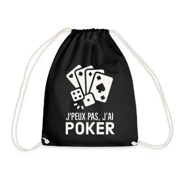 Je peux pas j ai poker - Sac de sport léger - noir - Devant