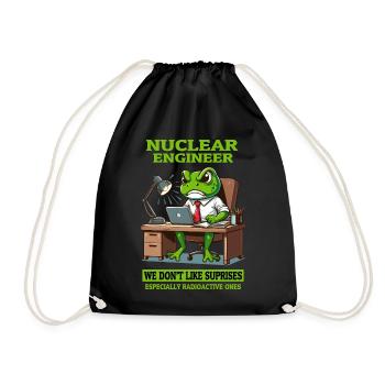 Citation d’un futur ingénieur nucléaire et science atomique - Sac de sport léger - noir - Devant
