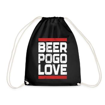 Beer Pogo Love - Drawstring Bag - black - Front