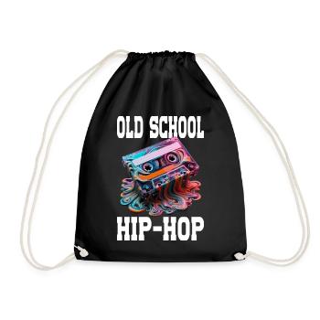Old School Hip Hop Retro Melting Cassette - Sac de sport léger - noir - Devant