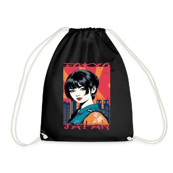 Tokyo Japan - Drawstring Bag - black - Front