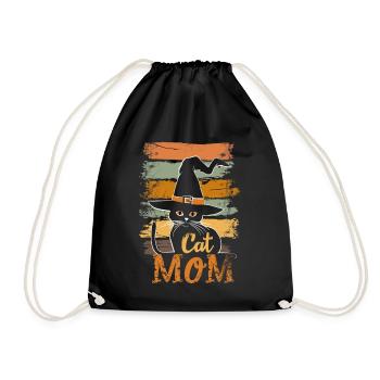 Chat d’Halloween disant chat maman - Sac de sport léger - noir - Devant