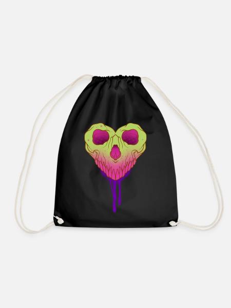Skulls of Heart - Turnbeutel - Schwarz