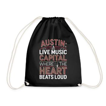 AUSTIN, CAPITALE DE LA MUSIQUE LIVE OÙ LE CŒUR BAT - Sac de sport léger - noir - Devant