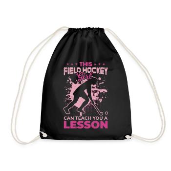 Joueur de hockey sur gazon - Sac de sport léger - noir - Devant