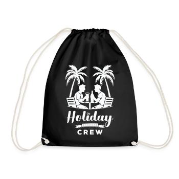 Deux amis font la fête - Sac de sport léger - noir - Devant