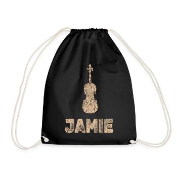 Jamie as viola - Drawstring Bag - black - Front